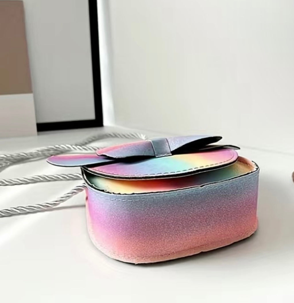 Girls Rainbow
Glitter Shoulder Purse| Mouse Ears & Bow
Mini Handbag
