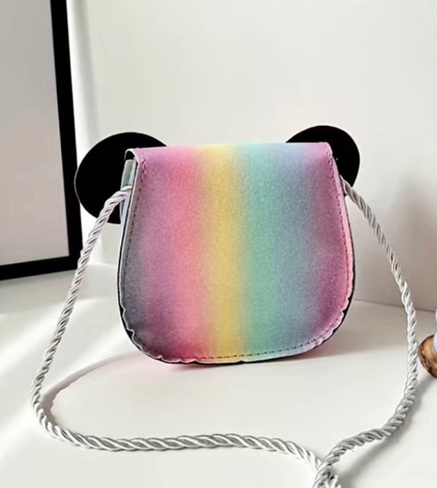 Girls Rainbow
Glitter Shoulder Purse| Mouse Ears & Bow
Mini Handbag
