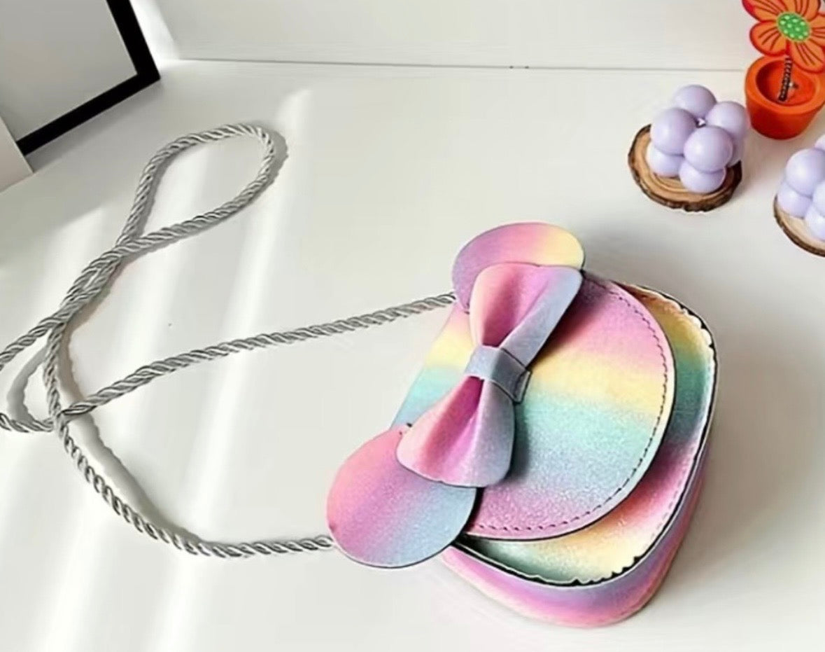 Girls Rainbow
Glitter Shoulder Purse| Mouse Ears & Bow
Mini Handbag
